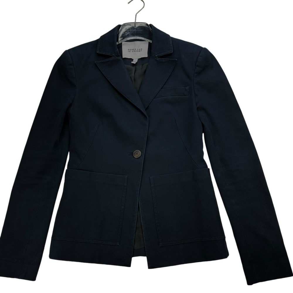 Derek Lam 10 Crosby Cotton Stretch Casual Blazer, 4